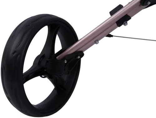 Vista 4 de MacGregor Carrito de golf plegable de 3 ruedas Titanium MacTec con soporte para paraguas