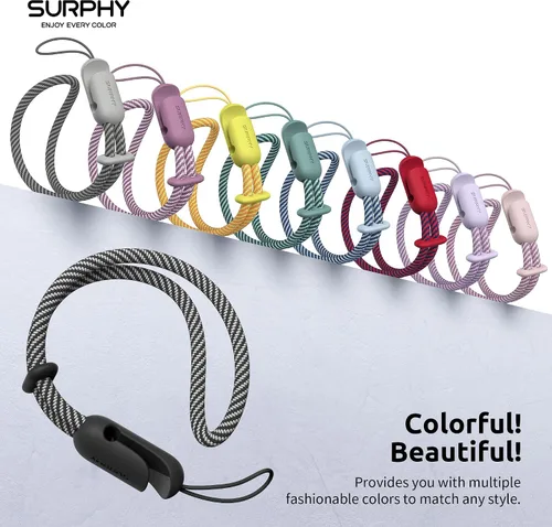 Vista 7 de SURPHY Paquete de 2 cordones de teléfono para funda de teléfono celular, correa de muñeca de teléfono para funda, correa de teléfono celular