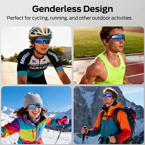 Vista 7 de Monster Gafas Inteligentes, Gafas de Sol Polarizadas con Bluetooth para Hombres y Mujeres, Gafas Deportivas Inteligentes con Micrófono Integrado