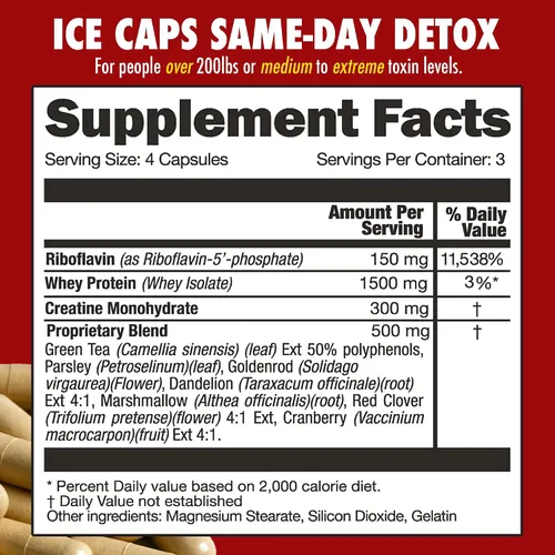 Vista 2 de Rescue Detox - ICE CAPS - 12ct Cápsulas Limpiadoras Concentradas