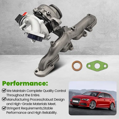 Vista 4 de Turbocompresor turbo 03L253010J compatible con VW Passat/Ibiza/Passenger 2.0TDI para Audi A3 Q3 Cabriolet/Limousine/Sportback 2.0L 2006-2014