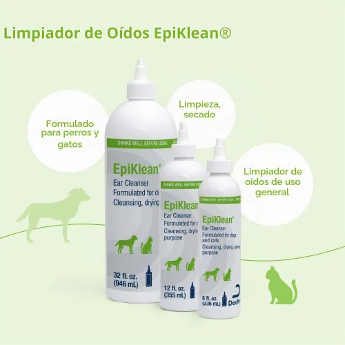 Vista 6 de Epiklean® Limpiador de oídos para perros y gatos, 8 onzas líquidas