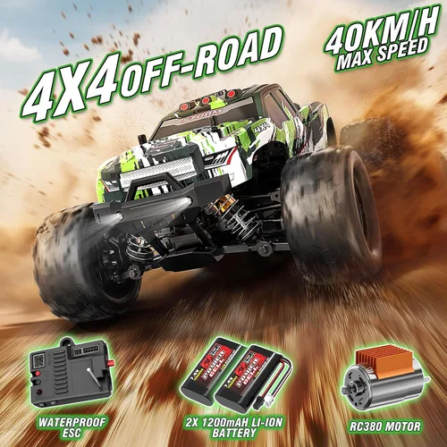 Vista 2 de X-TMAGA 1:18 Auto de control remoto todo terreno para adultos y niños (HS18305), 4WD Camión de control remoto todoterreno de alta velocidad de más