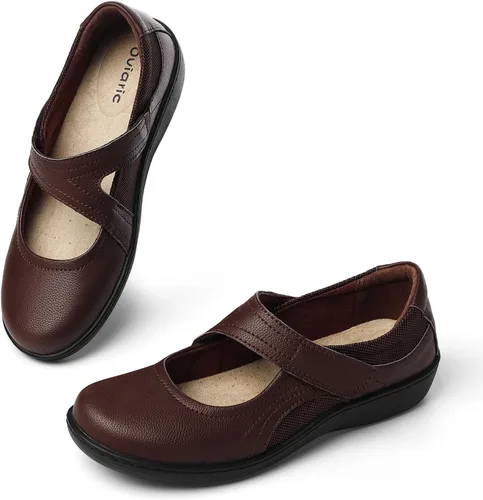 Vista 9 de Zapatos planos clásicos y cómodos Mary Jane para mujer, zapatos de vestir casuales a la moda, bonitos zapatos de vestir con puntera cerrada, ligeros