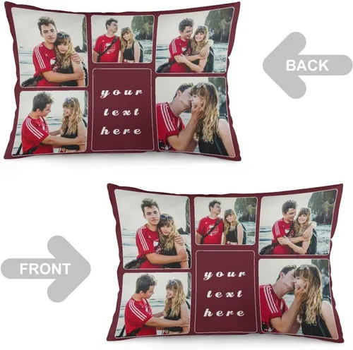 Vista 3 de Funda de almohada personalizada para fotos, regalos personalizados para fanáticos de los deportes para hombres, novios, fundas de cojín