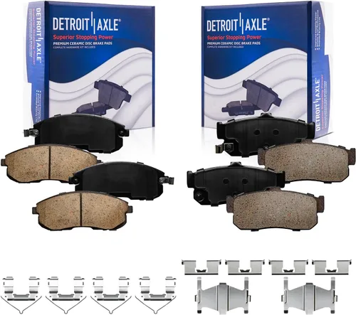 Vista 64 de Detroit Axle - Pastillas de Freno Traseras de Cerámica Izquierda Reemplazo de Pinza para Silverado Sierra Suburban 1500 Tahoe Yukon Escalade ESV EXT