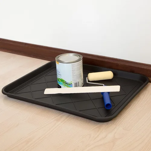 Vista 6 de Alfombrilla o bandeja para botas, de Stalwart, ecológica, 30 x 15 pulgadas, tamaño grande, negra, Negro