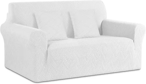 Vista 10 de Ruaozz Funda elástica para sofá de 1 pieza, fundas para sofá de 3 cojines, funda universal antideslizante para sofá, funda lavable de jacquard