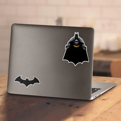 Vista 4 de Popfunk Sudadera clásica con capucha y calcomanías con logotipo de Batman Bat Hush