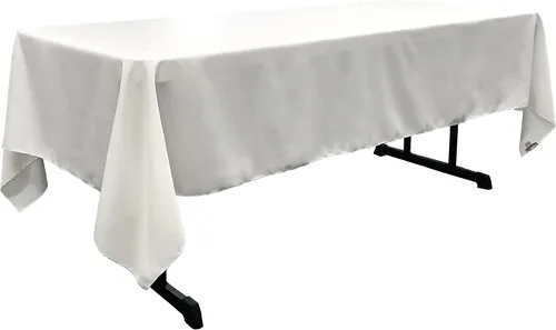 Vista 77 de LA Linen Mantel rectangular lavable de popelín de poliéster, resistente a las manchas y a las arrugas, cubierta de mesa 60x84, mantel de tela