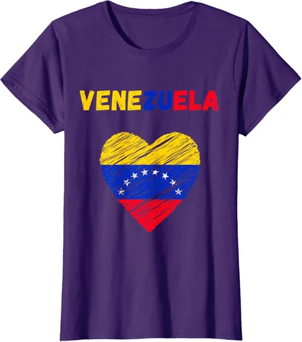 Vista 13 de Camiseta con la bandera venezolana con corazón de Venezuela, Negro