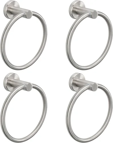 Vista 19 de NearMoon Anillo de Toalla de Baño, Accesorios de Ferretería de Baño - Soporte de Toalla de Mano de Acero Inoxidable Engrosado para Baño, Colgador