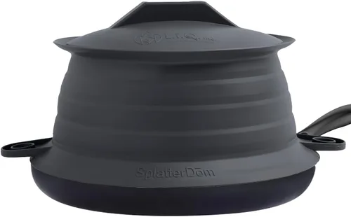 Vista 44 de L.I.Q - Protector de salpicaduras de silicona, se adapta a macetas de 8 y 10 pulgadas (20 y 9.8 in), apto para microondas y duradero, incluye tapa