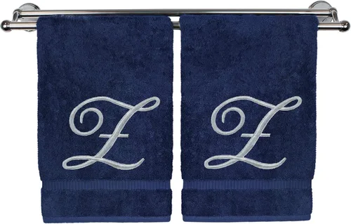 Vista 165 de Toalla de mano con monograma, regalo personalizado, 16 x 30 pulgadas, extra absorbente, 100% algodón turco, acabado de rizo suave, para baño, cocina