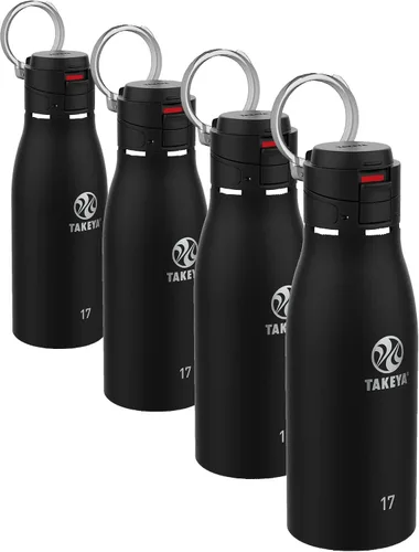 Vista 27 de Takeya Traveler - Taza de café de viaje de acero inoxidable con tapa abatible (17 onzas, rubor), taza aislada a prueba de fugas para café y té