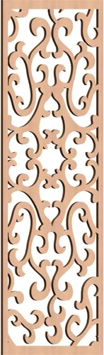 Vista 73 de 9 3/8 pulgadas de ancho x 24 3/8 pulgadas de alto x 1/4 de alto Smithfield paneles de pared de madera con calado, abedul