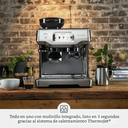Vista 2 de Breville BES880BTR Barista Touch - Máquina de café expreso, trufa negra