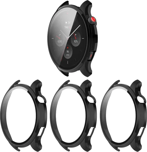 Vista 8 de Funda compatible con Amazfit GTR 4, resistente a los arañazos, funda protectora de policarbonato con protector de pantalla de vidrio templado HD