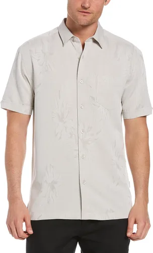 Vista 14 de Cubavera Camisa de manga corta con botones y un bolsillo para hombre Botones Allure/Marrón