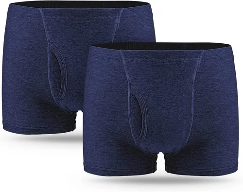 Vista 9 de Ropa interior para incontinencia para hombre, 2 unidades, lavable, de algodón, con zona de absorción delantera y trasera, gran absorción, ropa