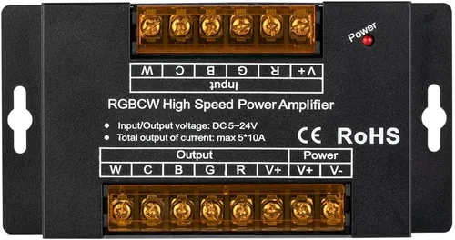 Vista 9 de BTF-LIGHTING COB FCOB 2835 3014 3528 5050 Controlador Amplificador de Señal de 1 Canal Compatible con V- V+ Luz de un Solo Color de 2 Pines Tira LED