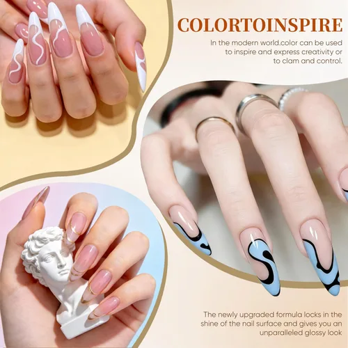 Vista 4 de Kit de esmalte de uñas con luz UV, kit de iniciación de esmalte de gel de 25