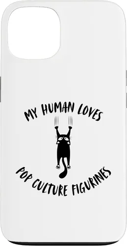 Vista 7 de iPhone XR My Human Loves Pop Culture Figurines - Cat Parent Hobby Case