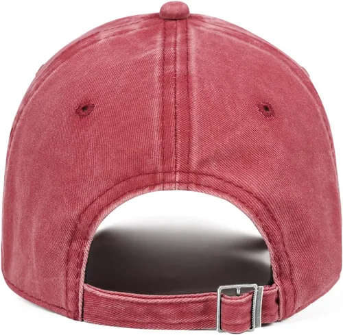 Vista 5 de Gorra de béisbol ajustable con hebilla de algodón de mezclilla estilo vintage
