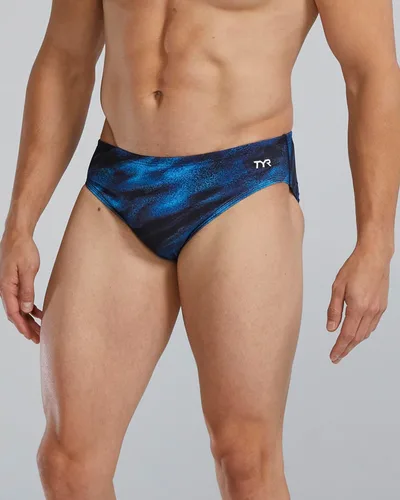 Vista 48 de TYR Men's Durafast Elite Racer Brief Swimsuit Negro