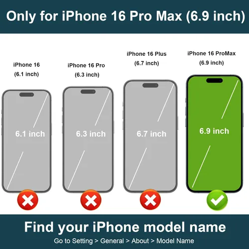 Vista 2 de Folosu Funda compatible con iPhone 16 Pro Max con soporte para tarjetas, rotación de 360°, soporte de anillo de dedo con función atril, bloqueo Negro