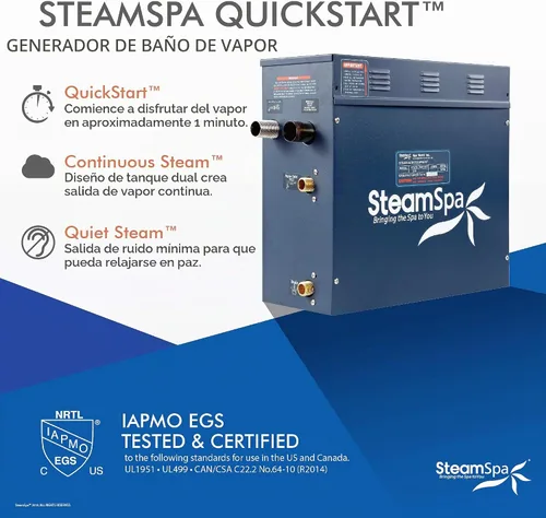 Vista 7 de 6kw Steam Sauna Generator Sentry Series 240v Steam Generator Continuous Dual-Tank Design Creates Non-Stop Steam Output, Rapid Steam Generation In