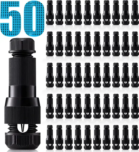 Vista 10 de SUNVIE Conectores de iluminación de paisaje, conector Fastlock de cable de bajo voltaje, conector de bajo voltaje impermeable de calibre 12-14