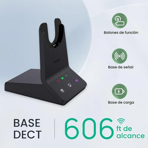 Vista 3 de Yealink WH64 Dual UC DECT & Bluetooth Wireless Headset for Phone PC Mobile