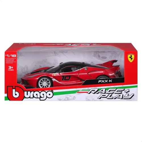 Vista 9 de Bburago B18-16010 Ferrari FXX-K Kit de Modelo Fundido, Rojo, Escala 1:18