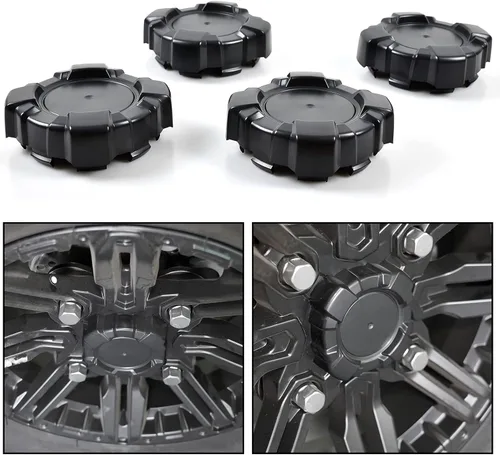 Vista 5 de SAUTVS Tapas de cubo de rueda para Polaris General 1000, cubierta central de llanta negra, para accesorios Polaris General 1000/4 2016-2021