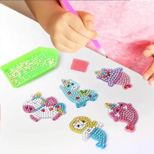 Vista 7 de MEIEST Kit de llaveros de pintura artística de diamantes con gemas y manualidades