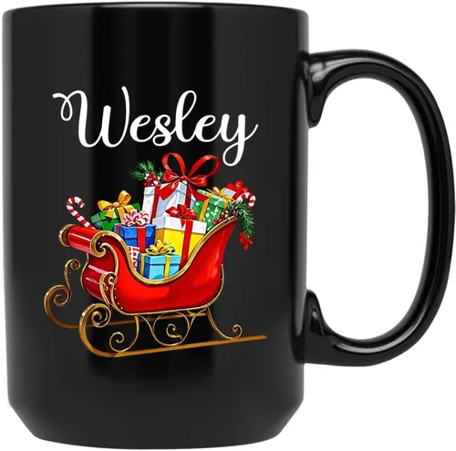 Vista 14 de Taza personalizada con nombre, diseño de muñeco de nieve con nombre, tazas de café de Navidad de muñeco de nieve, regalos personalizados para árbol