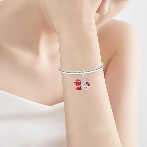 Vista 182 de Abalorios de plata de ley 925 con letras de la A ~ Z, para pulseras, collares, Día de San Valentín, Día de la Madre, joyería regalos para mujeres