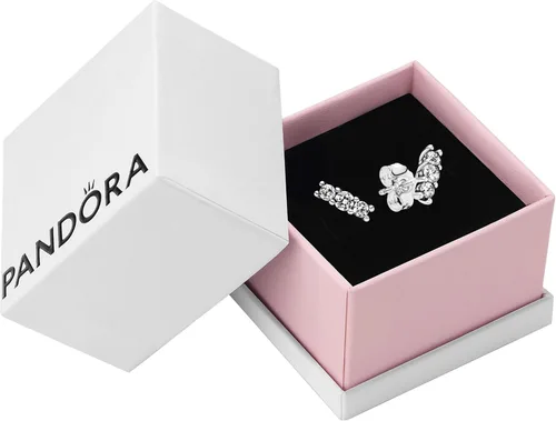 Vista 2 de PANDORA Sparkling Elegance Stud Earrings - Stunning Earrings for Women - Great Gift for Her - Sterling Silver & Cubic Zirconia