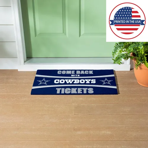 Vista 5 de Team Sports America NFL Dallas Cowboys Entrada interior y exterior 28 x 16 pulgadas Parte trasera antideslizante Tapetes de bienvenida