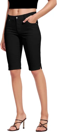 Vista 3 de Hybrid & Company Bermudas elásticas para mujer, ultra cómodas, con bolsillos