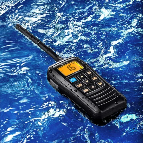 Vista 3 de Icom IC-M37 31 USA VHF Radio Transceptor Marina con Float'n Flash, 6 vatios