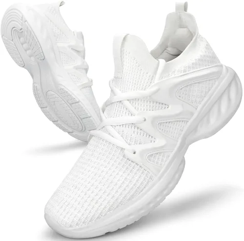 Vista 2 de Pujcs - Zapatos deportivos para caminar para hombre, antideslizantes, transpirables, ligeros, atléticos, para gimnasio, tenis y correr