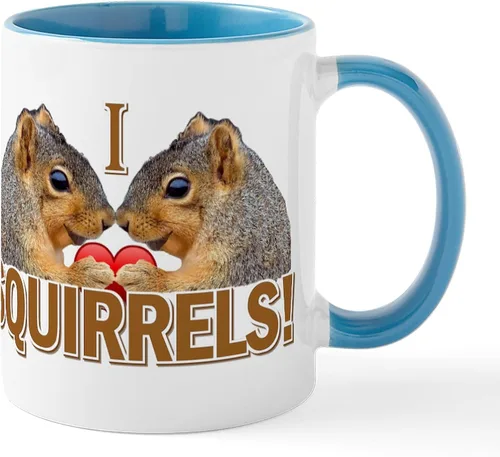 Vista 53 de CafePress Taza navideña de ardilla de 11 oz (11.0 fl oz) taza de café de cerámica