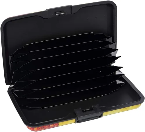 Vista 6 de Cartera de metal para tarjetas de crédito en aluminio con bloqueo RFID para hombres y mujeres