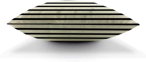 Vista 5 de AOYEGO Funda de almohada con rayas en blanco y negro, fondo con líneas clásicas y sinuosas, patrón artístico, funda de cojín de 18 x 18 pulgadas