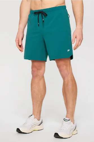 Vista 12 de Fabletics The One - Pantalón corto para hombre (forro), entrenamiento, natación, ligero, de secado rápido, bolsillo con cremallera, tejido elástico