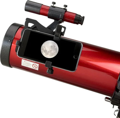 Vista 7 de Carson Red Planet - Telescopio reflector newtoniano de 45-3.937 x 4.488 in (RP-300), rojo