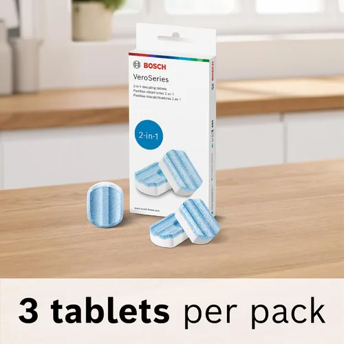 Vista 7 de Bosch Tabletas descalcificadoras para máquinas de café espresso VeroCafe, descalcificador y limpiador 2 en 1, elimina la cal y la acumulación