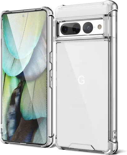 Vista 8 de KIOMY Funda para Google Pixel 6 Pro, esquinas de bolsa de aire a prueba de golpes, funda protectora para teléfono, diseño híbrido, parte trasera